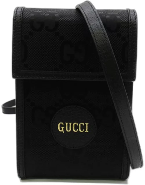 Gucci Black Canvas GG Econyl Off The Grid Crossbody Bag