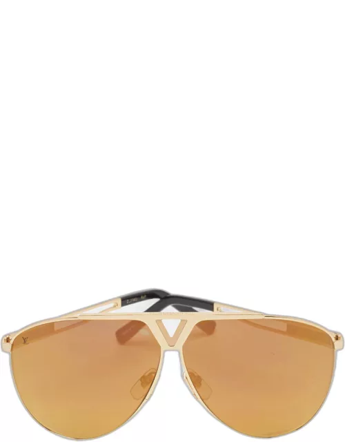 Louis Vuitton Gold Mirrored Z2314U Tonca Pilot Sunglasse