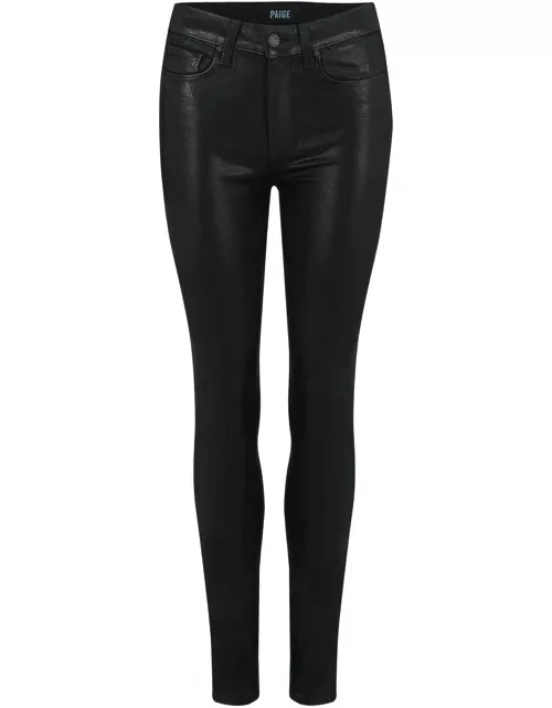 Paige Denim Hoxton Ankle Luxe Coating Jeans - Black Fog