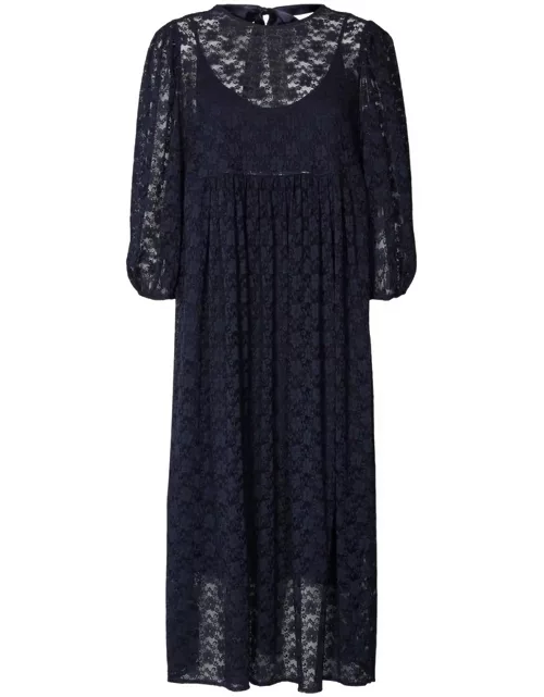 LOLLYS LAUNDRY Marion Lace Dress - Dark Blue