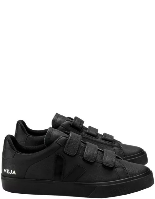 VEJA Recife Leather Trainers - Full Black