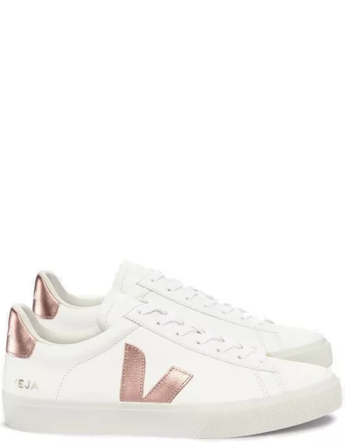 VEJA Campo Leather Trainers - Extra White & Nacre