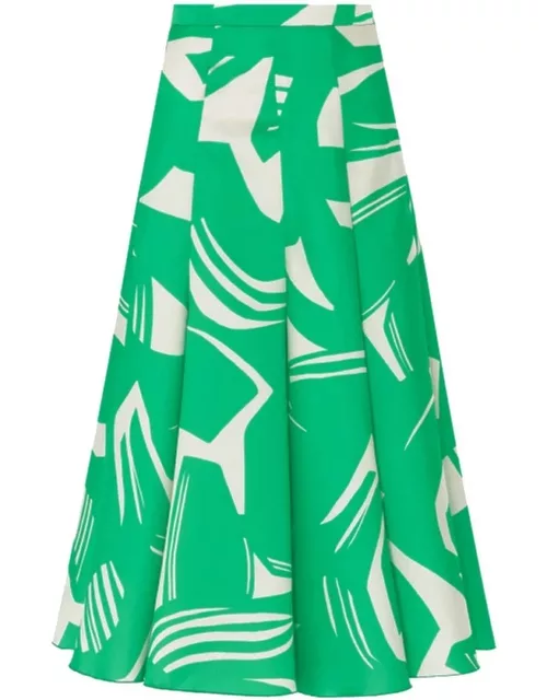 BEATRICE B Full Skirt - Green Matise