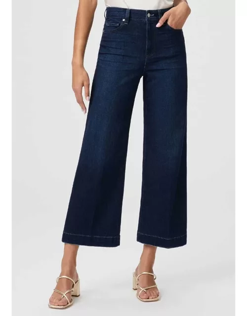 Paige Denim Anessa High Rise Cropped Wide Leg Jeans - The Disco