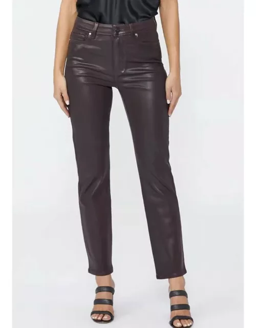 Paige Denim Cindy Luxe Coated Jeans - Black Cherry