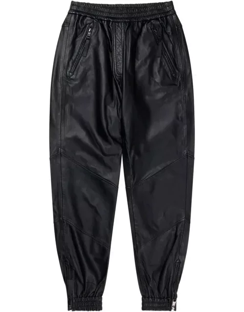 MUNTHE Demi Leather trousers - Black