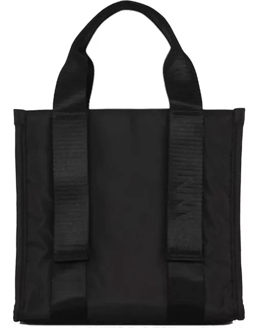 GANNI Tech Small Tote Bag - Black