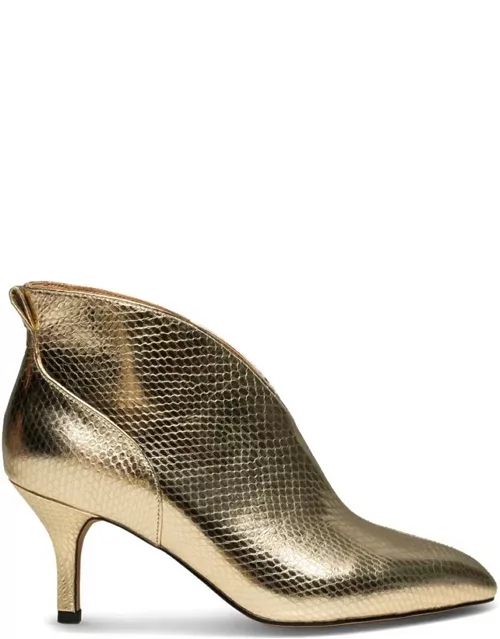 SHOE THE BEAR Valentine Low Cut Snake Boot - Gold