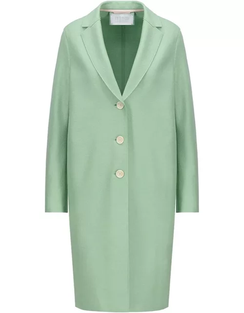 HARRIS WHARF Pressed Wool Overcoat - Absinthe Green