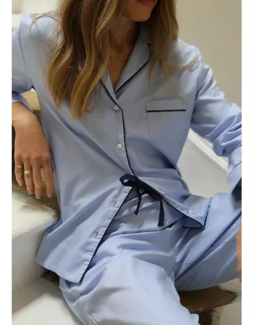 BREATHE Organic Cotton Pyjama Set - Blue