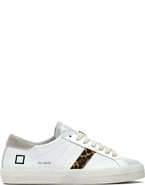 D. A.T. E Hill low calf new trainers - White leopard