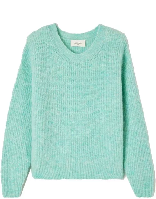 American Vintage East Knitted Round Neck Jumper - Lagoon