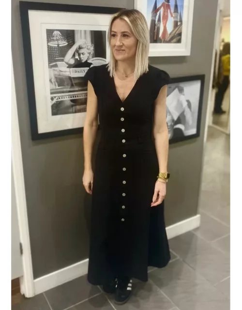 Paige Denim Aida Midi Dress - Vintage Black