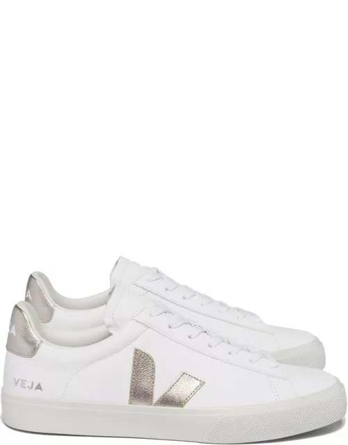 VEJA Campo Leather Trainers - Ex White & Platine