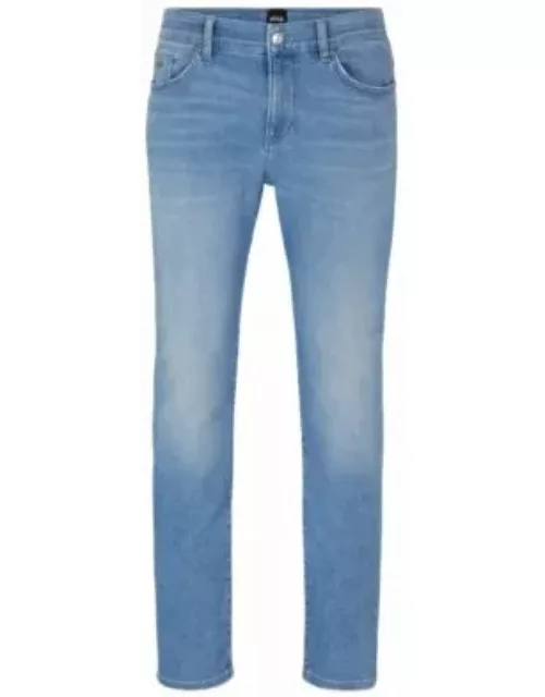 Slim-fit jeans in light-blue soft stretch denim- Light Blue Men's Jean