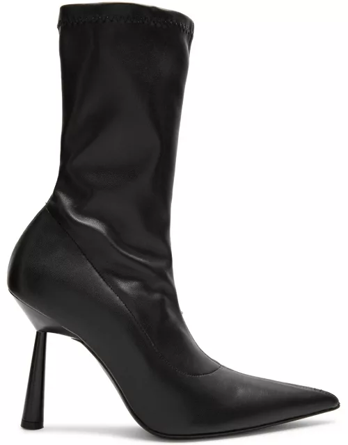 Gia Borghini Bathelise 100 Leather Ankle Boots - Black - 36 (IT36 / UK3)