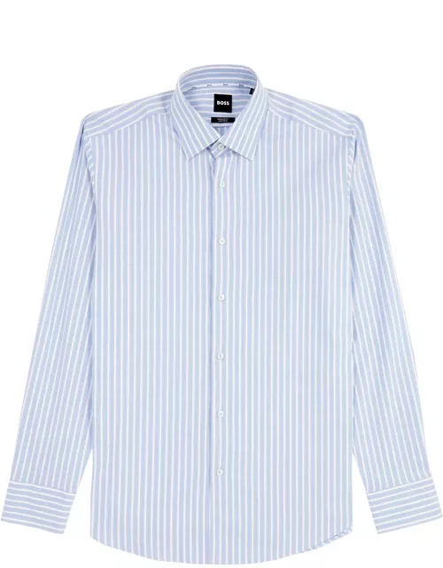 Boss Striped Stretch-cotton Shirt - Blue - 38 (C15 / S)