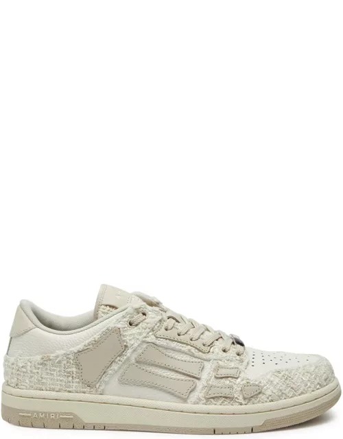 Amiri Skel Panelled Leather Sneakers - Off White - 36 (IT36 / UK3), Amiri Trainers, Grained - 36 (IT36 / UK3)