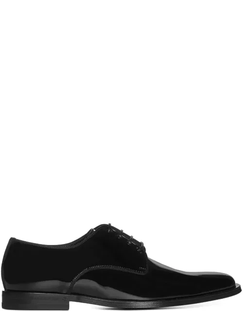 Dolce & Gabbana Patent Leather Lace-up Derby Shoe