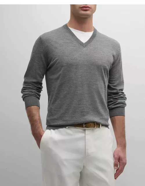 Men's Wool-Cashmere V-Neck Sweater