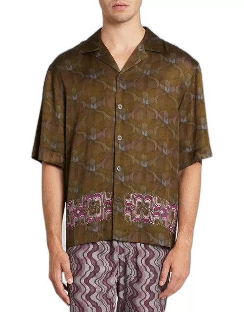 Men's Cassi Embroidered Camp Shirt