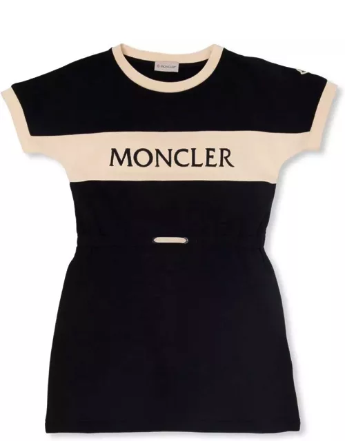 Moncler Logo Embroidered Panelled T-shirt Dres