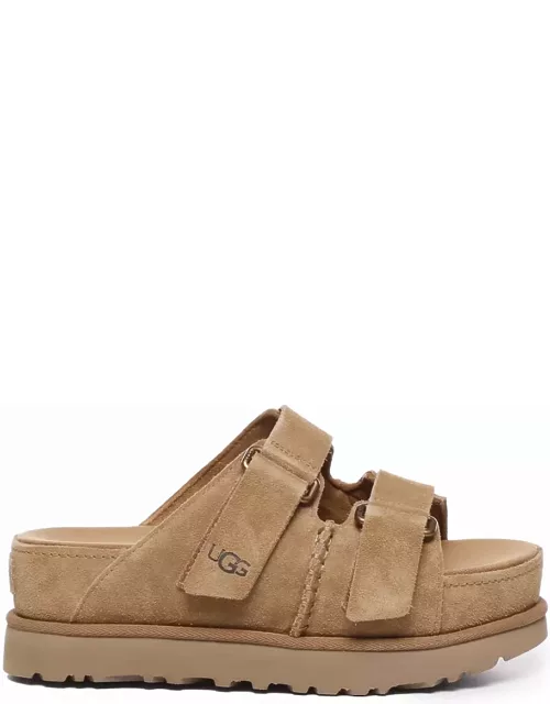 UGG Suede Sandals With Velcro Buckle