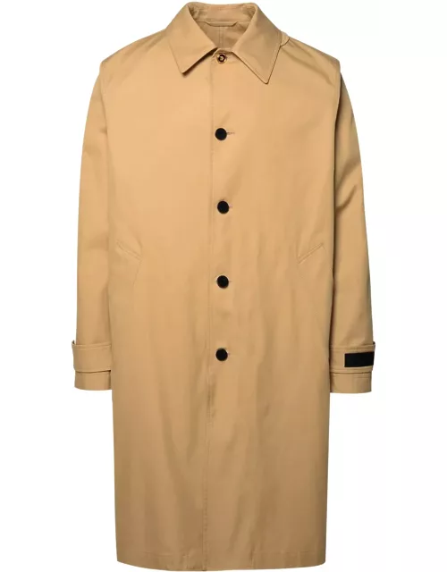 Versace barocco Beige Cotton And Silk Trench Coat