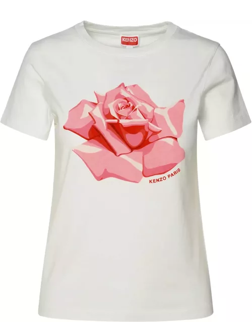 Kenzo Rose Printed Crewneck T-shirt