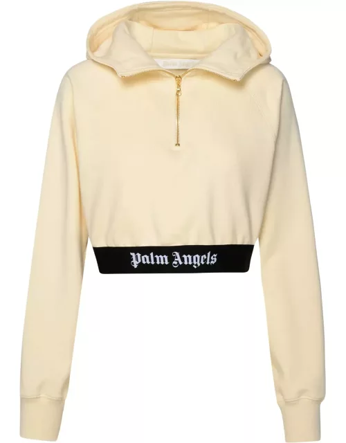 Palm Angels Ivory Cotton Sweatshirt