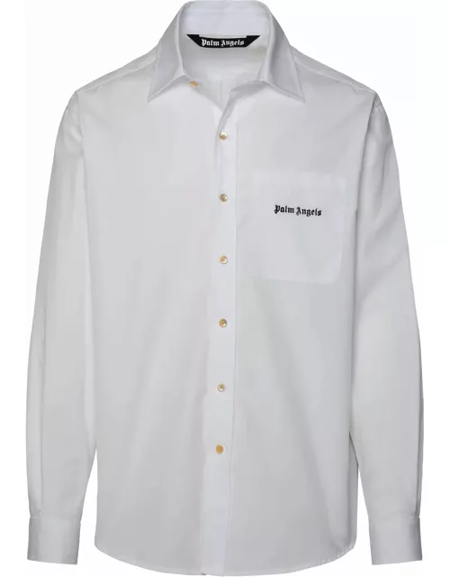 Palm Angels White Cotton Shirt