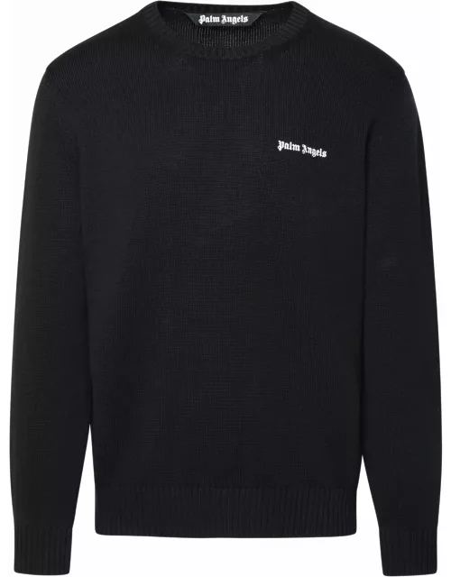 Palm Angels Black Cotton Sweater