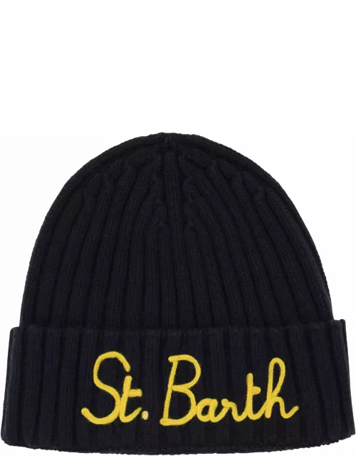 MC2 Saint Barth Wool And Cashmere Blend Hat With Embroidery
