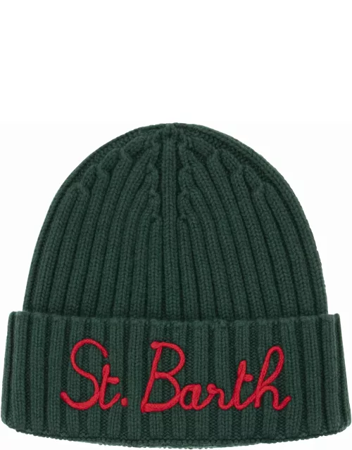 MC2 Saint Barth Wool And Cashmere Blend Hat With Embroidery