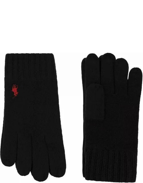 Polo Ralph Lauren Knitted Touch Gloves With Pony