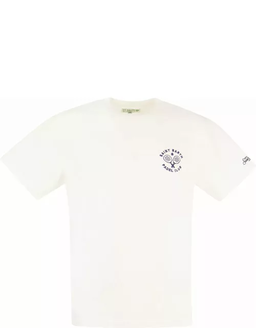 MC2 Saint Barth Cotton T-shirt With Padel Club Print
