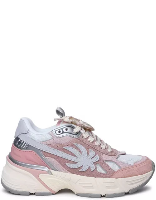 Palm Angels pa 4 Pink Leather Blend Sneaker