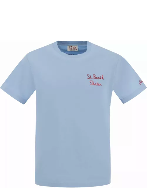 MC2 Saint Barth Cotton T-shirt With Barth Skater Print