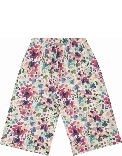 Il Gufo Capri Trousers With Flower Print