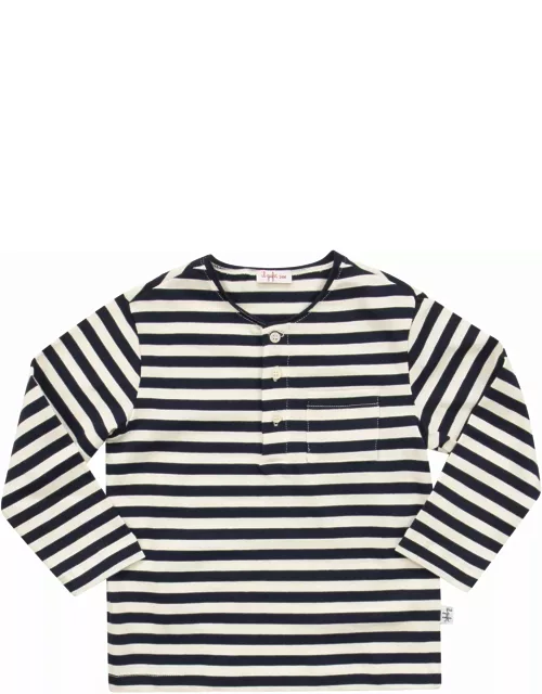 Il Gufo Striped T-shirt With Long Sleeve