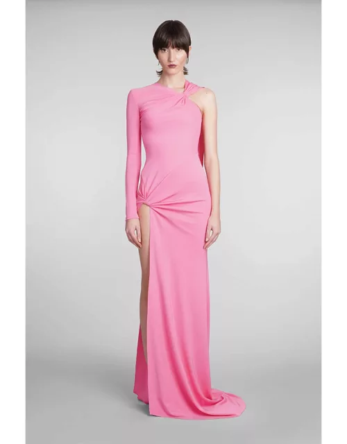 David Koma Dress In Rose-pink Viscose