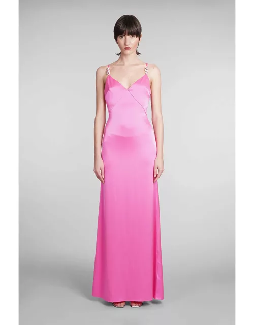 David Koma Dress In Rose-pink Acetate
