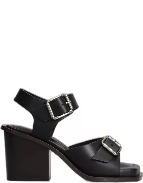 Lemaire Sandals In Black Leather