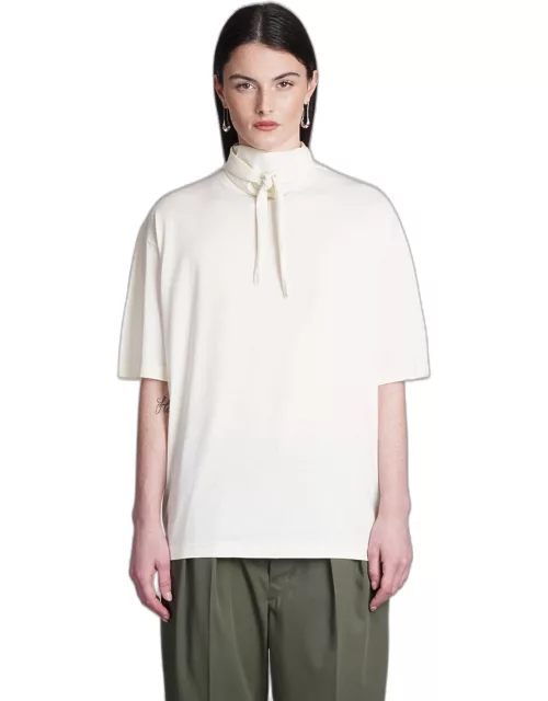 Lemaire T-shirt In Beige Cotton