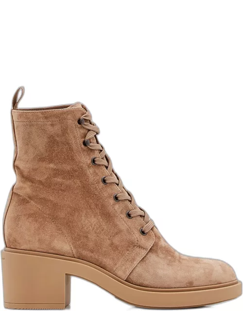 Gianvito Rossi Foster Lace-up Suede Boot