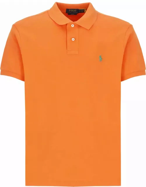 Polo Ralph Lauren Slim-fit Polo Shirt In Orange Piqué
