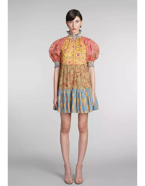 Zimmermann Dress In Multicolor Cotton