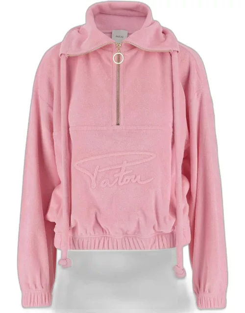 Cotton Sweatshirt With Embossed Patou Signature