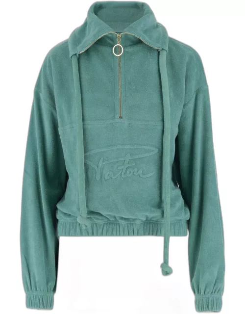 Cotton Sweatshirt With Embossed Patou Signature