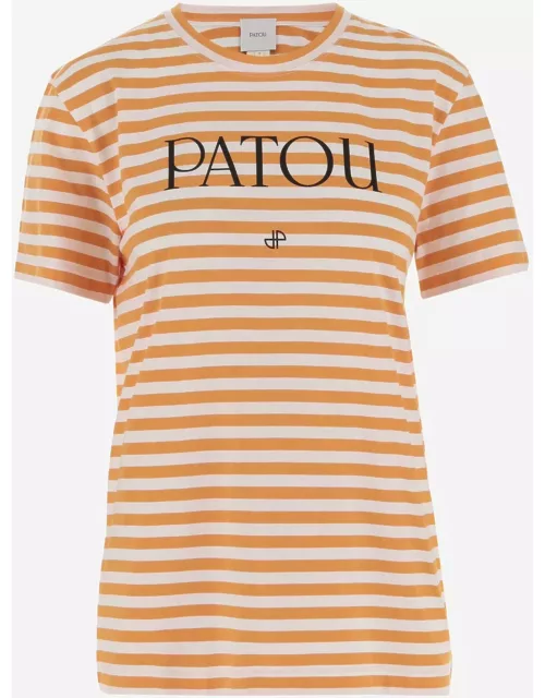 Patou Striped Cotton T-shirt With Logo